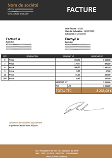 modèle de facture gratuit sans payer