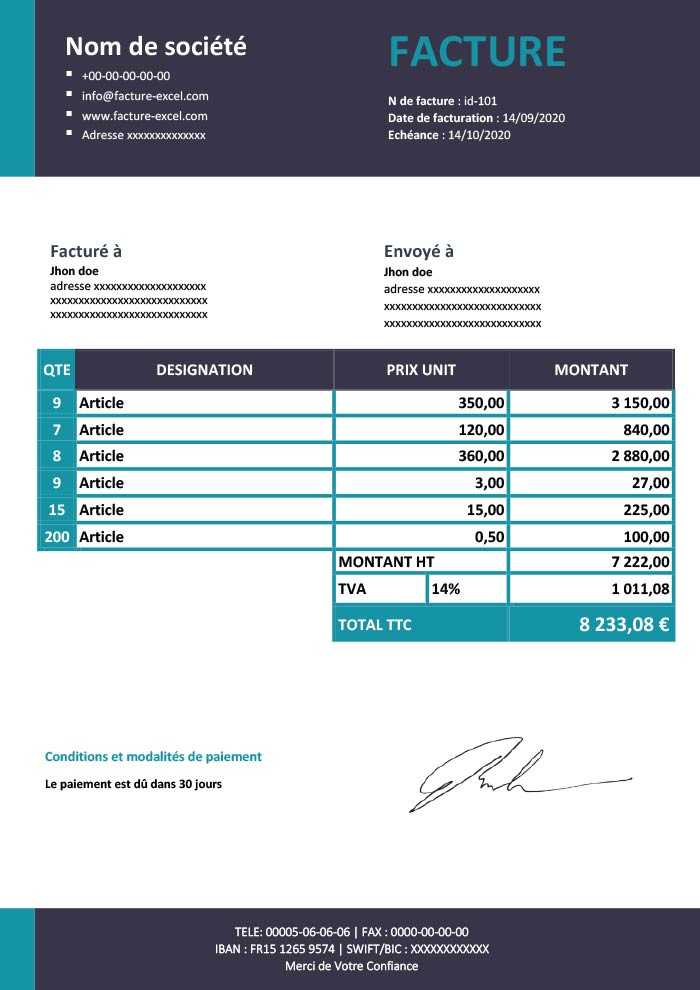 Penny Atmosphere Foul Modele Facture Word Gratuit A Imprimer Sturdy 